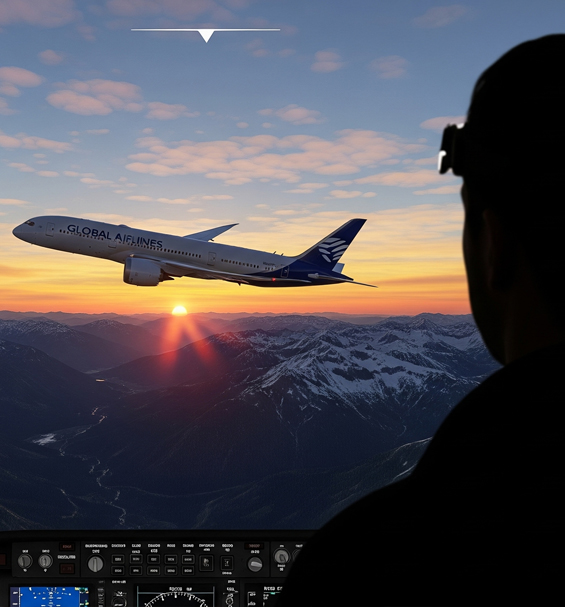Microsoft Flight Simulator 2020 cockpit view.