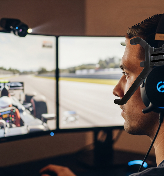 Sim racing setup utilizing IR head tracking clip for head tracker troubleshooting walkthrough.